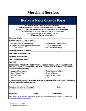 Fillable Online Business Name Change Form Fax Email Print - pdfFiller