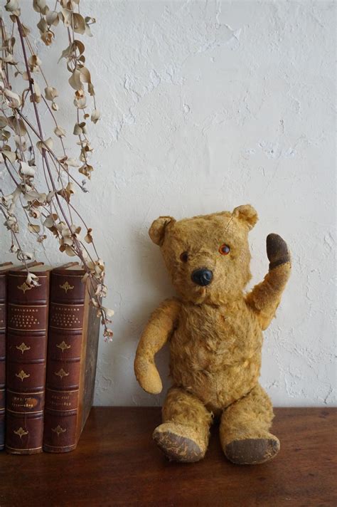 イギリス 片手をあげてるテディベア アンティーク fe2-16 | old ship (オールドシップ)