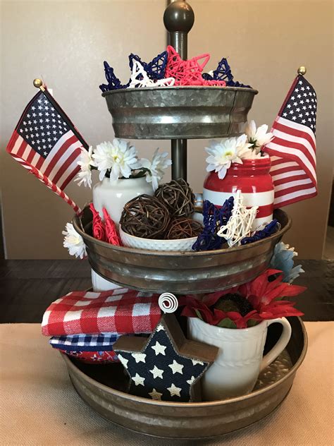 4th of july tray decor
