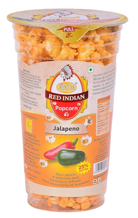 Red Indian Jalapeno Popcorn, 180 g, Pack of 6 : Amazon.in: Grocery ...