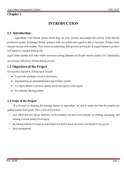 Agriculture DBMS-1 Project: Enhancing Farmer-Buyer Connection - Studocu