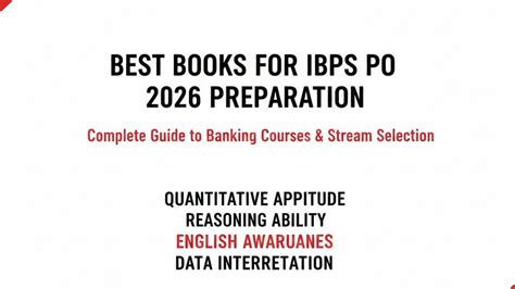 Best Books for IBPS PO 2026 Preparation: Complete Guide to Banking ...