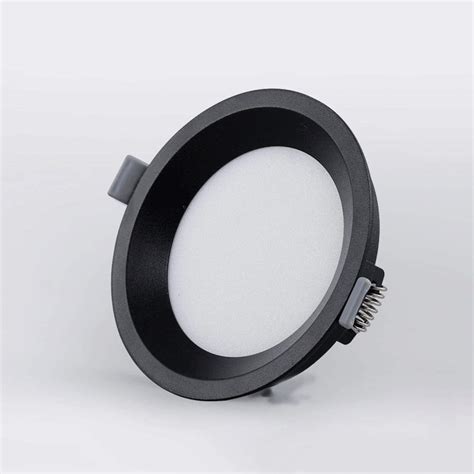 Buy Ultra-thin Round Recessed Downlight Black Aluminum Embedded Anti ...