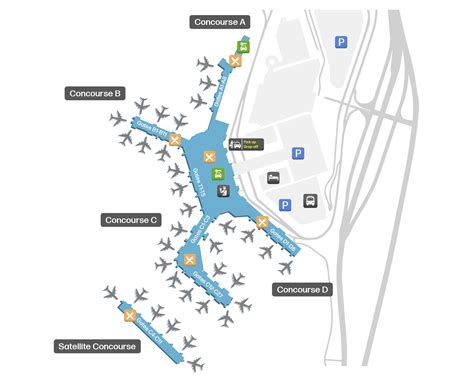 Map of Nashville International Airport (BNA) – Terminal Map ...