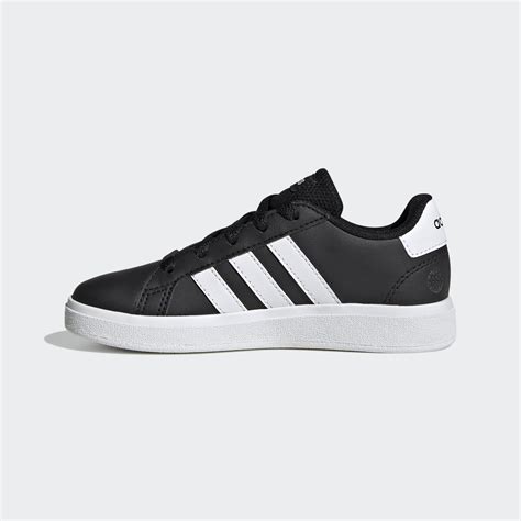 Kids Shoes - Grand Court Lifestyle Tennis Lace-Up Shoes - Black ...