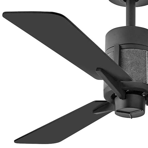Hinkley Atticus 42-in Matte black Indoor/Outdoor Smart Ceiling Fan with ...
