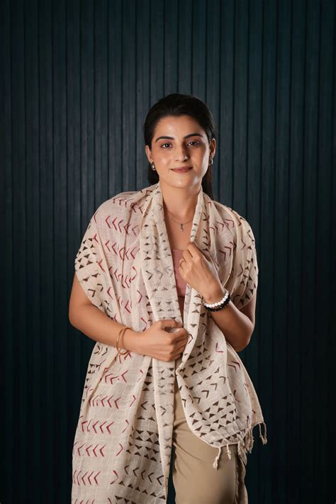 Buy Hand Block Printed Cotton Scarf - #20