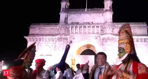 G-20 delegates witness digital light and sound show at Gateway of India ...