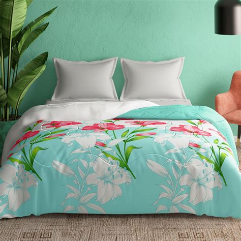 Buy PORTICO Cadence Multicolour Printed Cotton King Comforter - 224x274 ...