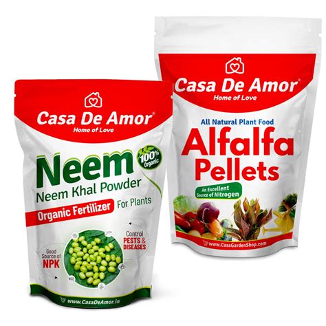 Casa De Amor Special Combo Pack- Neem Khal Powder (900 gm)+Alfalfa Pel