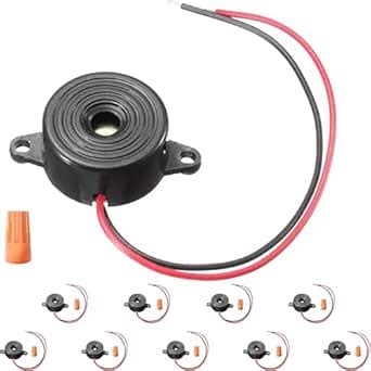 DAOKAI 10Pcs Electronic Buzzer DC 3-24V Piezo Buzzer Alarm with Wire ...