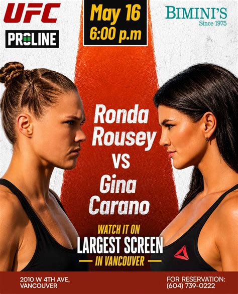 UFC Proline: Rousey vs Carano Live | Bimini's Vancouver