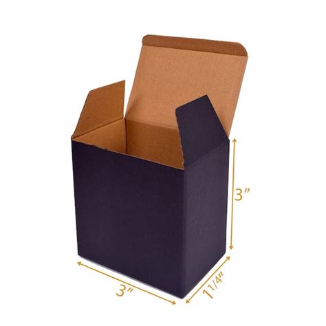 Black Reverse Tuck Box -3x1.25x3 | Product Boxes, Eflute Cartons