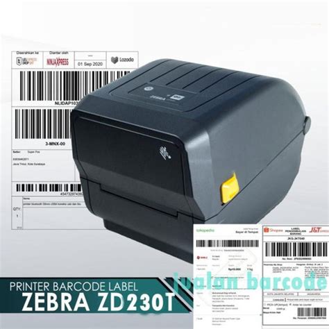 Jual PRINTER BARCODE ZEBRA ZD230 ZD-230 CETAK RESI PENGIRIMAN TOKOPEDIA ...
