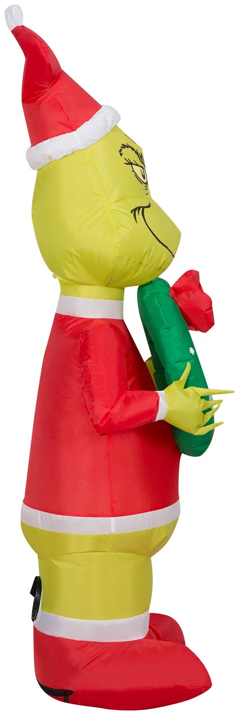 Buy Gemmy Christmas Airblown Inflatable Inflatable Grinch with Wreath ...