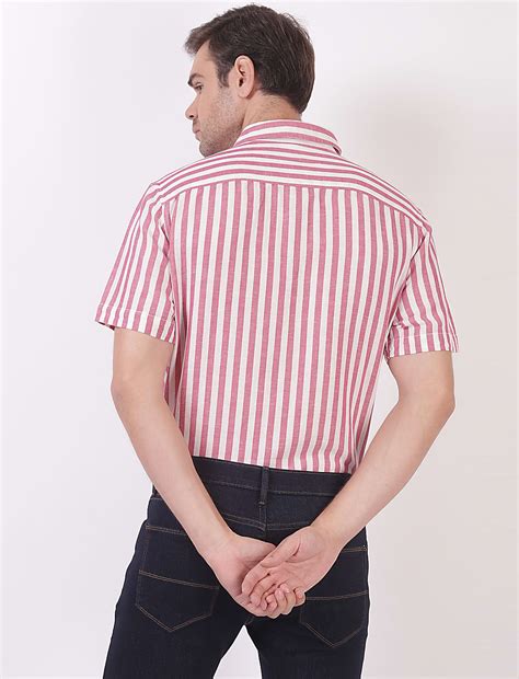 Buy Linen Mix Stripes Spread Collar Shirts at Marks & Spencer
