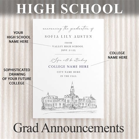 High School Graduation Announcements with College Bound University, HS ...