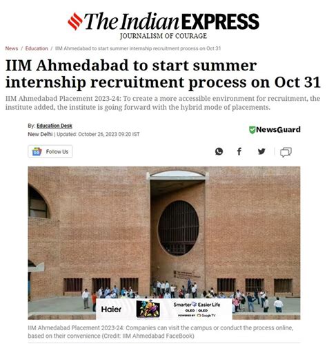 IIM Ahmedabad to start summer internship recruitment process on Oct 31 ...