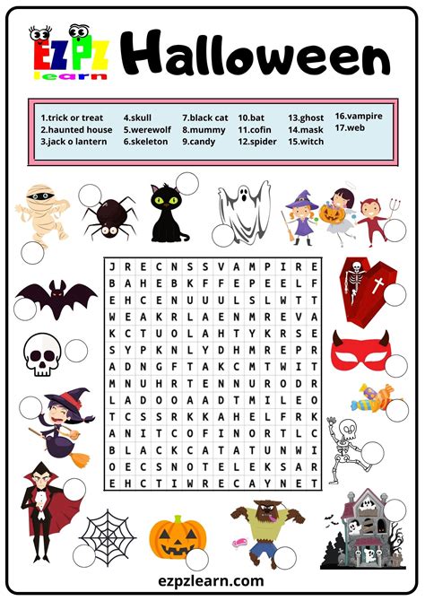 Free halloween word search worksheet, Download Free halloween word ...