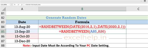 Image result for How to Select Random Dates in Excel