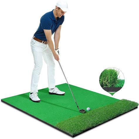 Golf Practice Mat, 6x4ft Large & Thickening Golf Hitting Mat, Outdoor ...