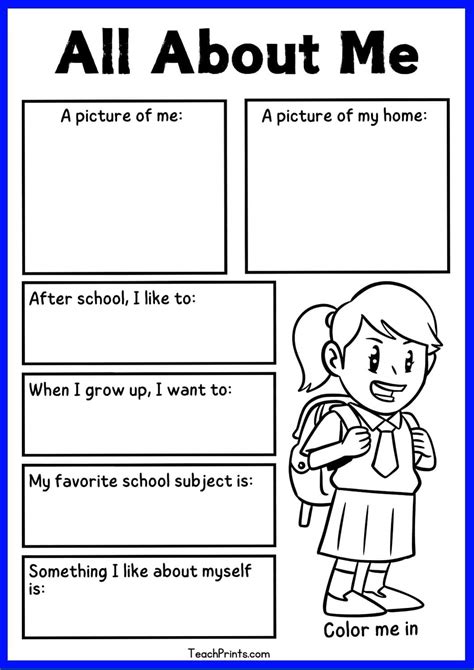 All About Me Worksheet Kindergarten - Adriansonfifth