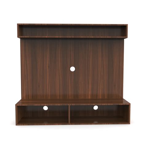 Crystal Wall TV Unit - Classic Walnut | Neehv Home Furniture