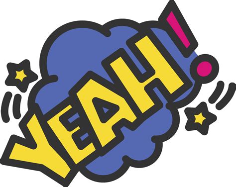 Yeah Bubble Icon Image. 27534220 Vector Art at Vecteezy