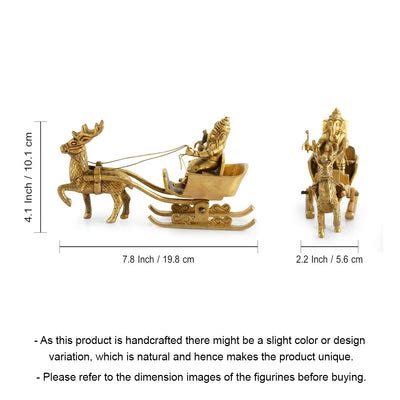 'Chariot Brass Ganesha' Showpiece Idol (Hand-Etched, 763 grams ...