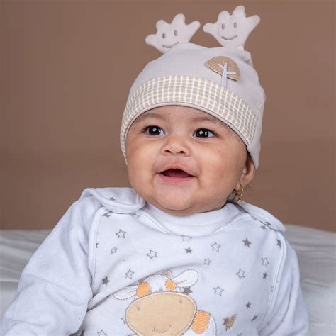 Baby Moo Antler All Season Stretchable Hosiery Warm 3D Beanie Cap - Gr
