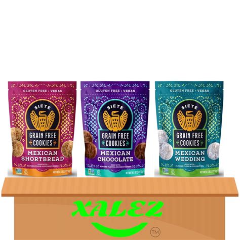 Amazon.com : SIETE Grain Free Mexican Cookies 3 Flavor Variety - (1 ...