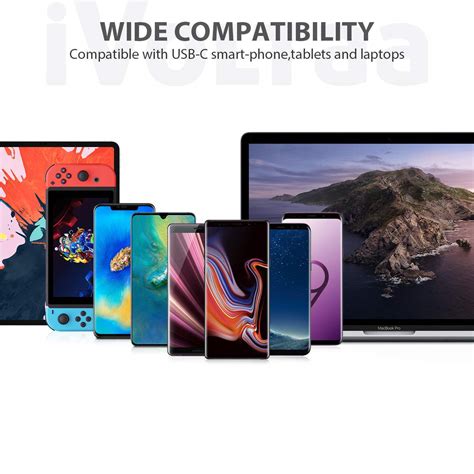 iVoltaa 4in1 PD 60W Type C/USB A to Type C/Micro USB Cable - (3.3 Feet