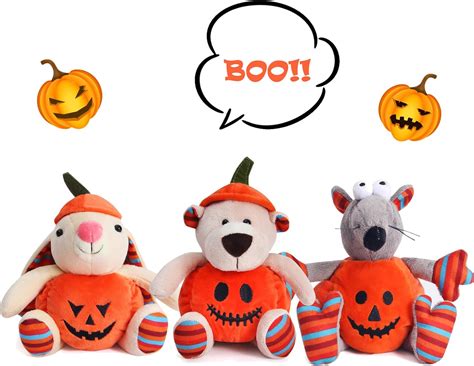 Amazon.com: HO-EF 3 Pack Halloween Stuffed Animals - 9.5 inch Squishy ...