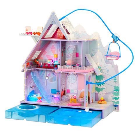 LOL Surprise OMG Winter Chill Cabin Wooden Doll House with 95+ Surpris ...