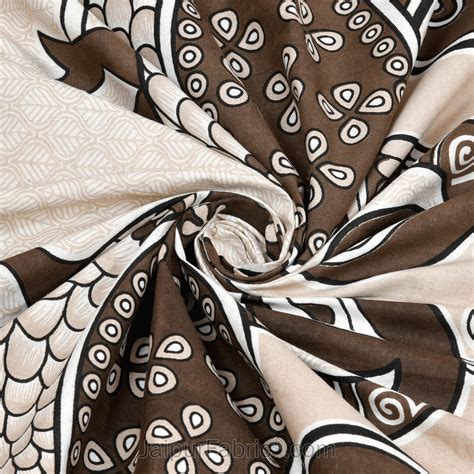 Royal Jaipur Fabric Mocha Pure Cotton Double BedSheet – JaipurFabric®