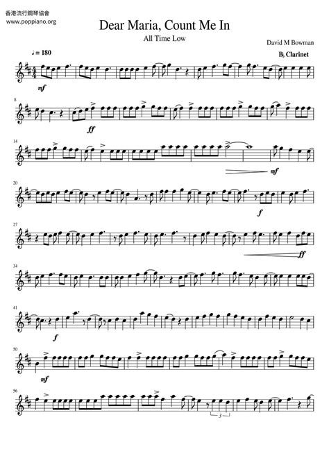 All Time Low-Dear Maria, Count Me In Sheet Music pdf, - Free Score ...