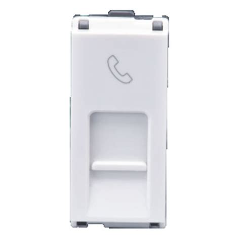 L&T [ Lauritz Knudsen ] Entice RJ 11 Socket With Shutter 1M White ...