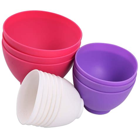 Buy Silicone Mixing Bowls 12 pcs, Reusable Mask Bowls, Silicone Pinch ...