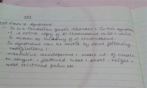 1112. Define missing links with example.3. Write a short note on Down's ...