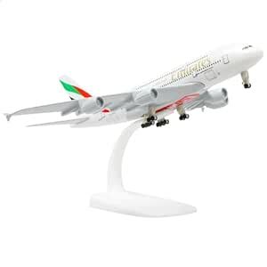 QIYUMOKE Airbus A380 1:300 Diecast Metal Aircraft Model with Stand Sky ...