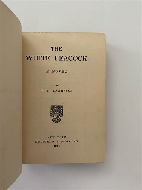 The White Peacock by DH Lawrence, D.H. Lawrence: Near Fine Hardcover ...
