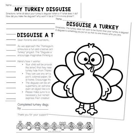 Turkey In Disguise Free Printable - Free Printable