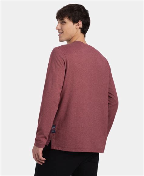 Buy Super Combed Cotton Rich Solid Full Sleeve Henley T-Shirt - Wild ...