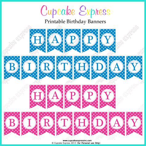 Free Printable Happy Birthday Banner