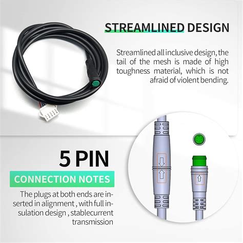 MUSELK Ebike LED LCD Display Cable, JULET 5pin Female India | Ubuy