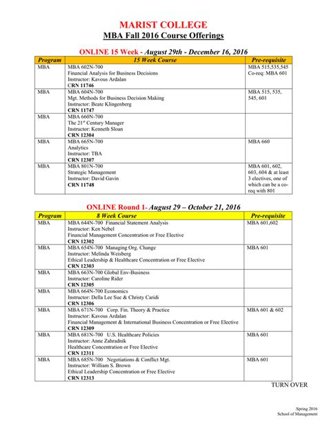 Marist Academic Calendar