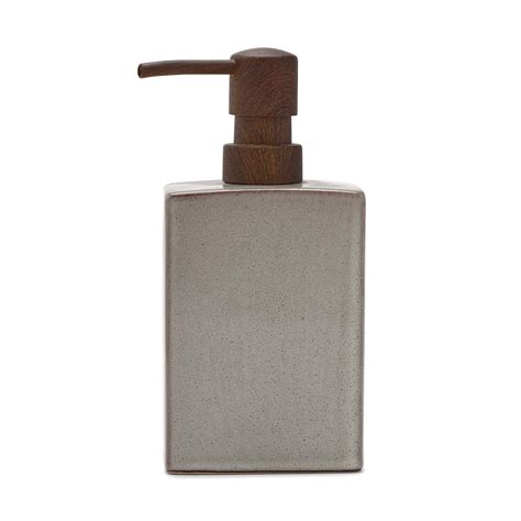 Pure Home + Living Beige Glazed Stone Soap Dispenser : Amazon.in: Home ...