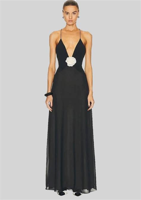 LULU & SKY Women A-line Black Maxi/Full Length Dress - Buy LULU & SKY ...