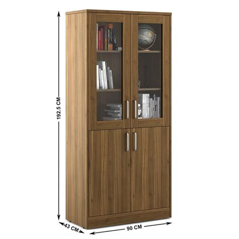 Buy Quadro 4-Door Book Cabinet - Brown from Home Centre at just INR 41665.0