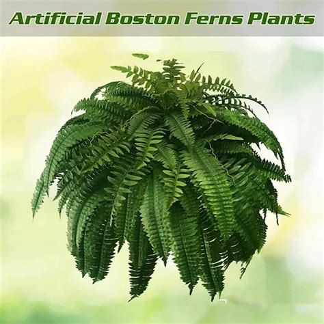 UV Resistant Lifelike Artificial Boston Fern, Artificial Ferns for ...